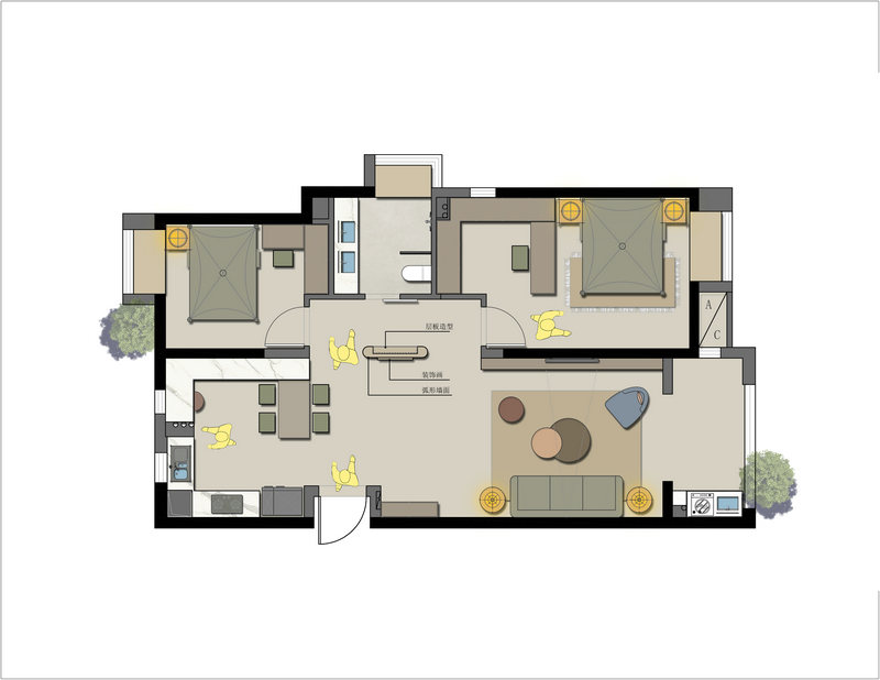 華潤(rùn)翡翠城北歐風(fēng)格裝修效果圖