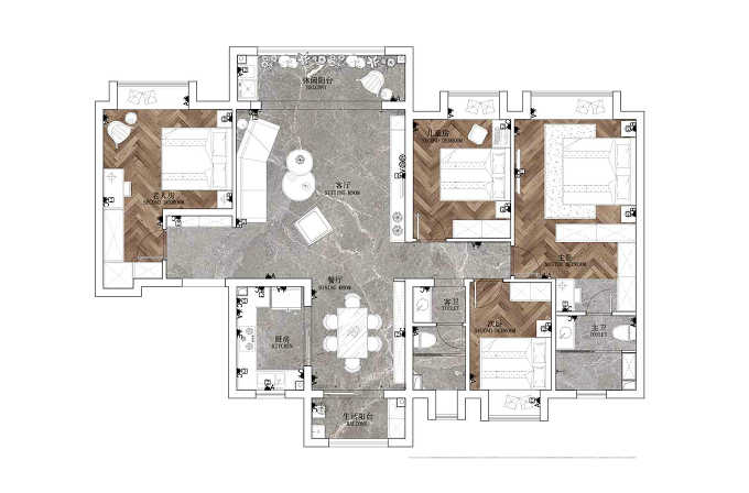 長存錦園北歐風格裝修效果圖 長存錦園北歐風格裝修效果圖