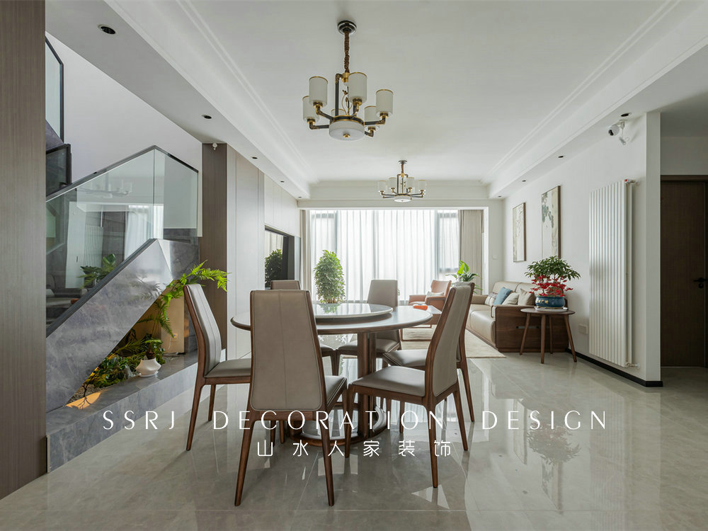 迦州橘郡246平復式現代中式風格裝修效果圖