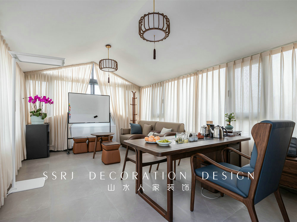 迦州橘郡246平復式現代中式風格裝修效果圖