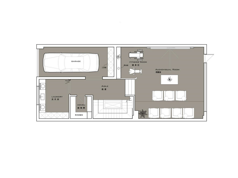 長源假日港灣別墅現代美式風格別墅裝修效果圖