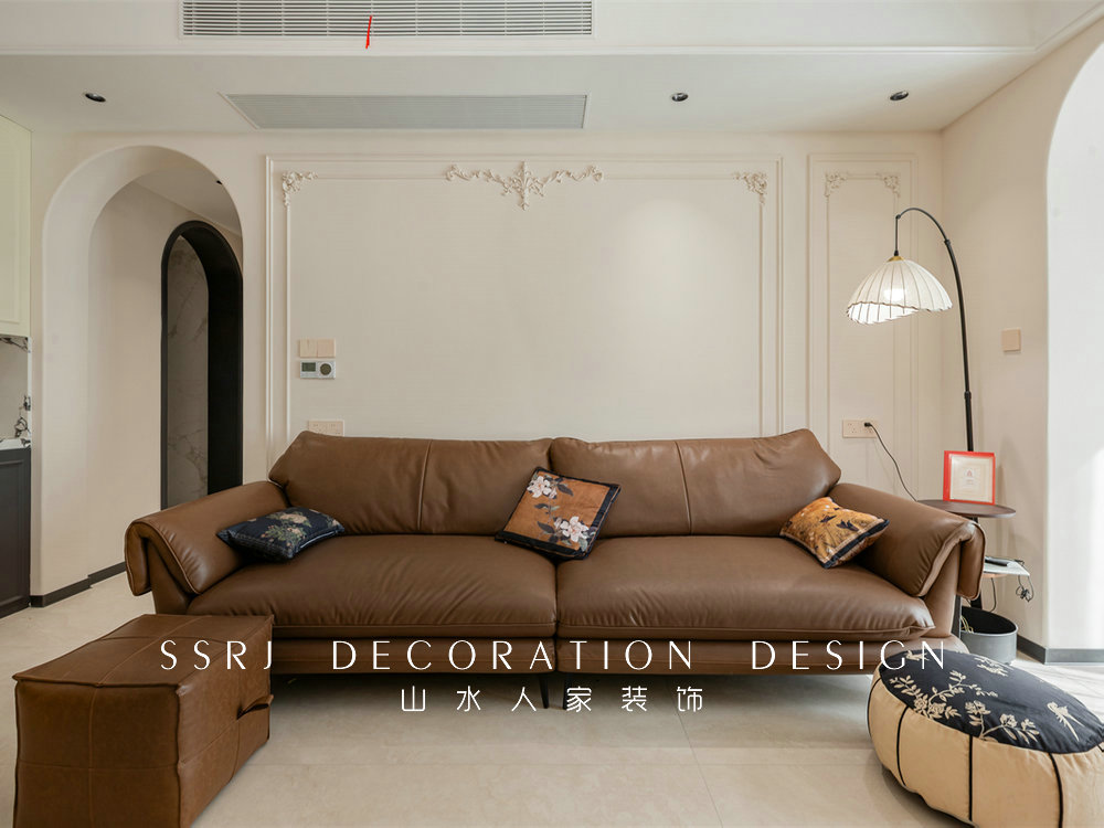 華僑城紅坊128平奶油法式風格裝修效果圖