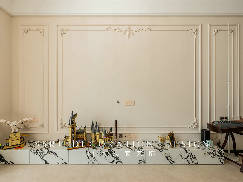 華僑城紅坊128平奶油法式風格裝修效果圖