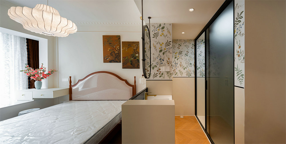 大華鉑金酈府110平中古風格裝修效果圖