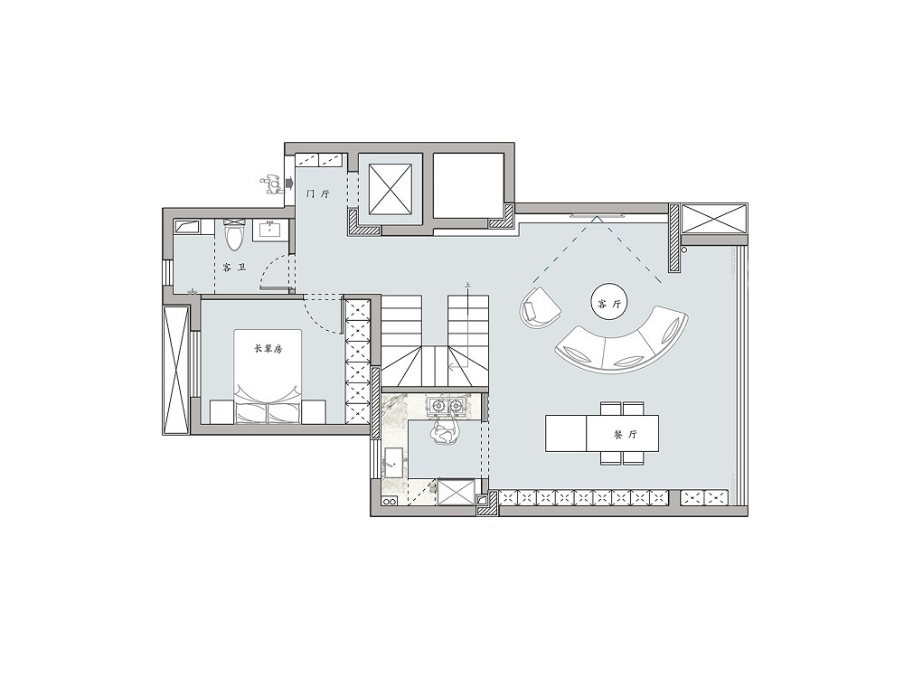 花山印象240平現代輕奢風格別墅裝修效果圖
