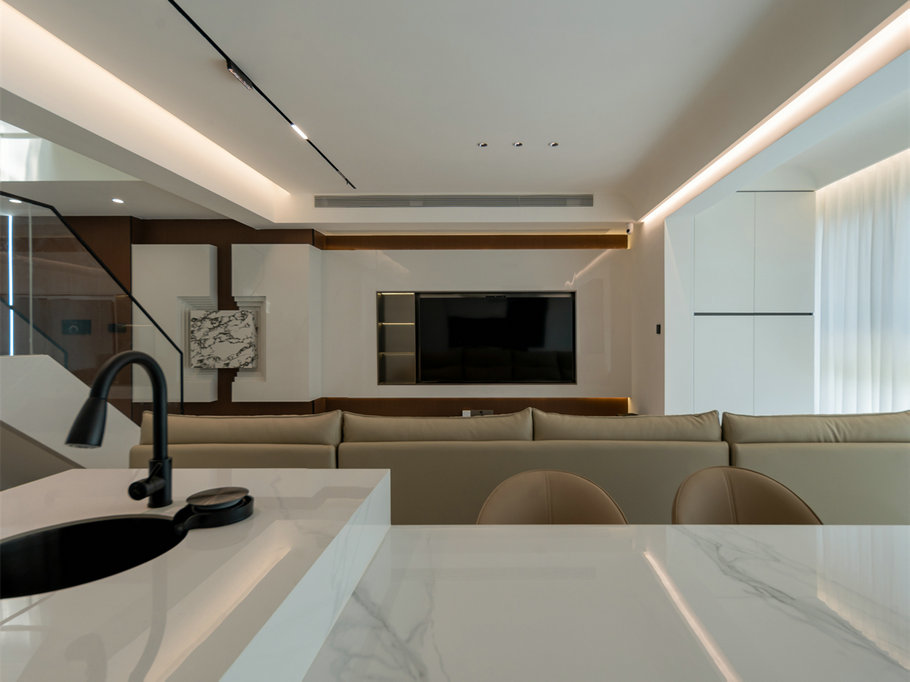 花山印象240平現代輕奢風格別墅裝修效果圖